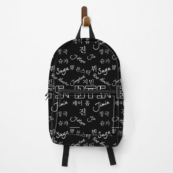 BTS Bag for Army Bangtan Boys Kpop BT21 Backpack for College and University - Kpop Store Pakistan