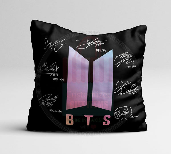BTS Cushion for Army Kpop Member Signature Soft Pillow with Filler - Kpop Store Pakistan