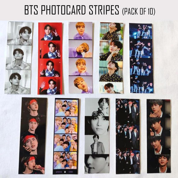 BTS Photocard Stripes Attractive Member Kpop Photos (Pack of 10) - Kpop Store Pakistan
