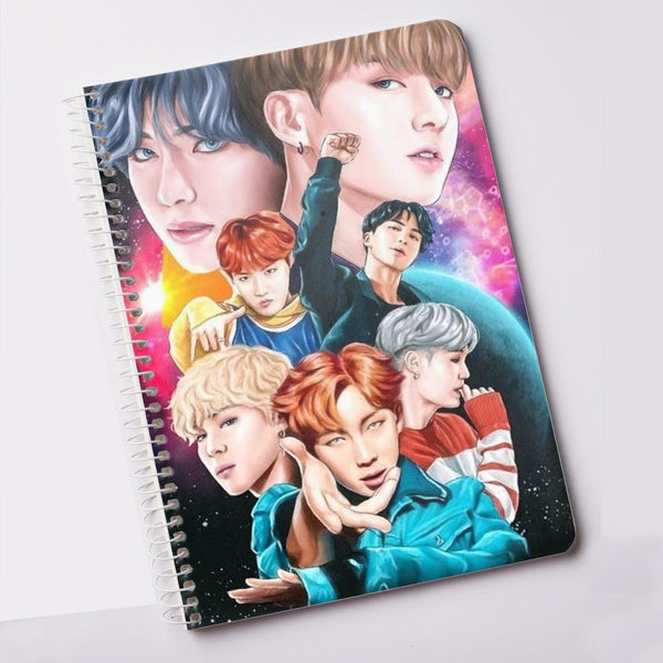 BTS Notebook Members Art Sketch for Army Fans Kpop Notepad (A5) - Kpop Store Pakistan