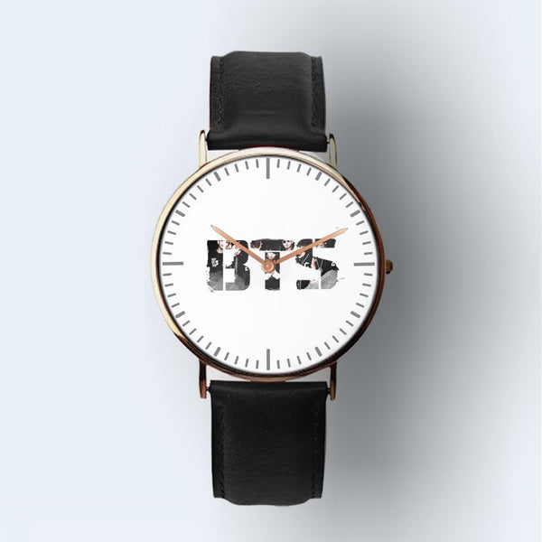 BTS Grey Collage Design Watch For Men & Women Wrist Watch - Kpop Store Pakistan