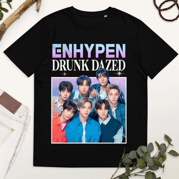 Retro Enhypen Shirt, Drunk-Dazed Vintage Shirt, - Kpop Store Pakistan