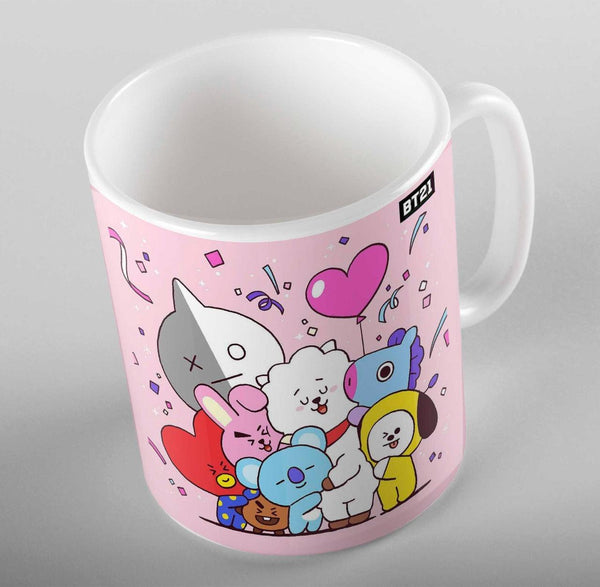 BTS Army Mug Cute Cartoon Design Ceramic Cup Premium Quality - Kpop Store Pakistan