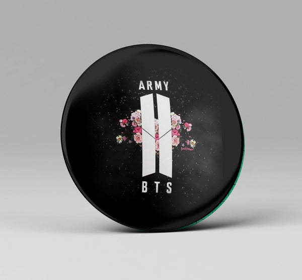 BTS Badge Army Floral Design Badge ( 1 PC ) - Kpop Store Pakistan