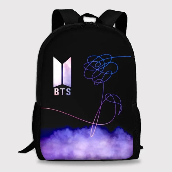 Bts Backpack Love Yourself with Laptop Partition Digital Printed Bag - Kpop Store Pakistan