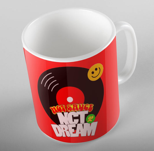 nct dream “hot sauce” vinyl record fan art mug