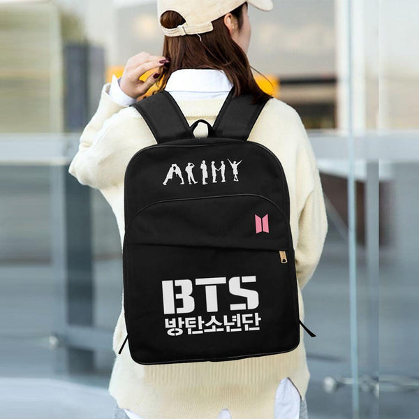BTS Backpack Kpop BT21 Army Design with Dual Partition Premium Quality - Kpop Store Pakistan
