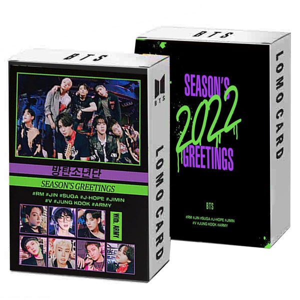 BTS Photo cards Season 2022 Greetings HD Quality Lomo cards (Pack of 40 Cards) - Kpop Store Pakistan