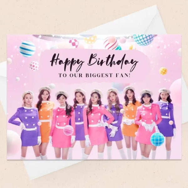 Twice Birthday Card K-Pop Greetings Invitation Card - Kpop Store Pakistan