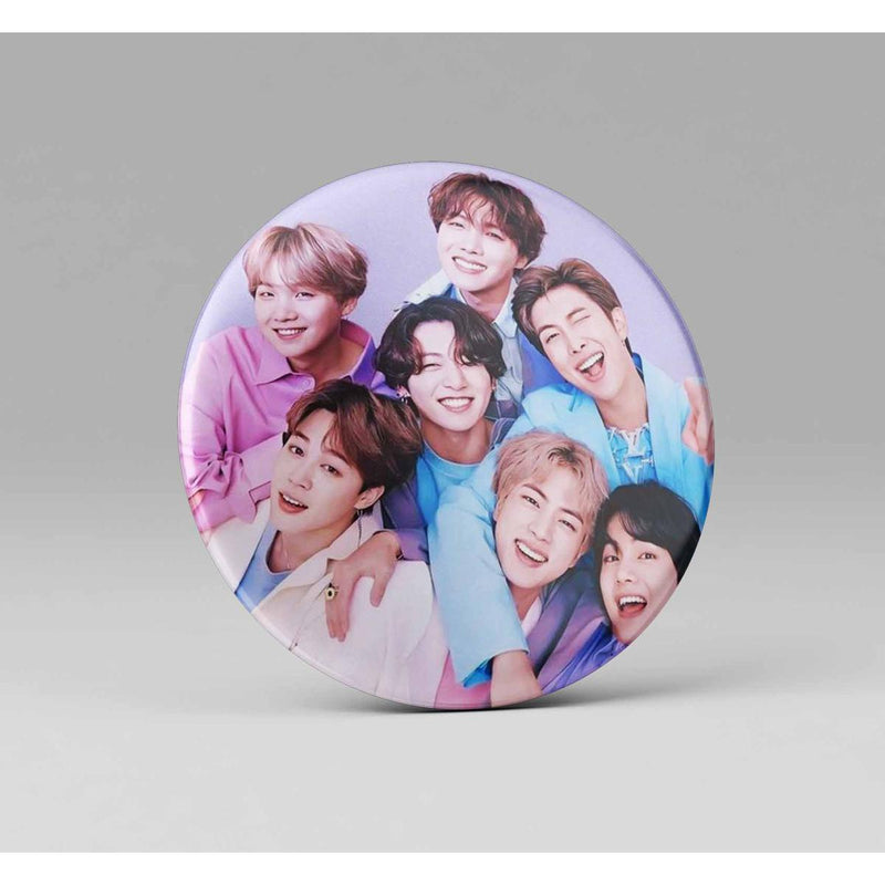 BTS Badge Army Cute Round Bantan Boy Character (1 Pc) - Kpop Store Pakistan