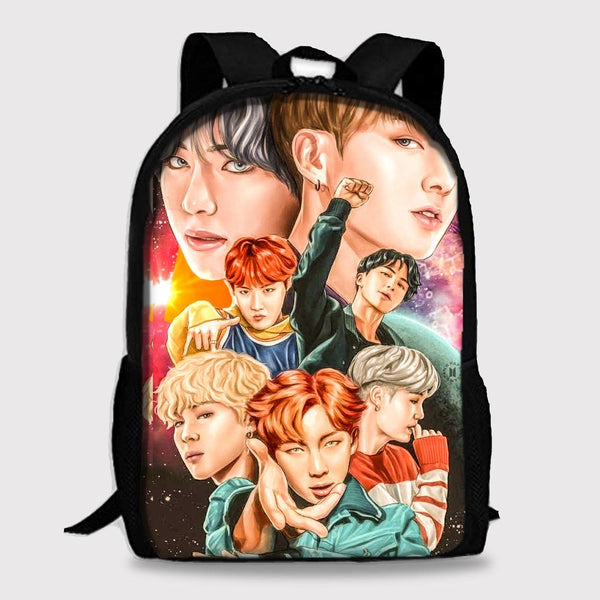 BTS Backpack for Army Digital Printed School, College Bag - Kpop Store Pakistan
