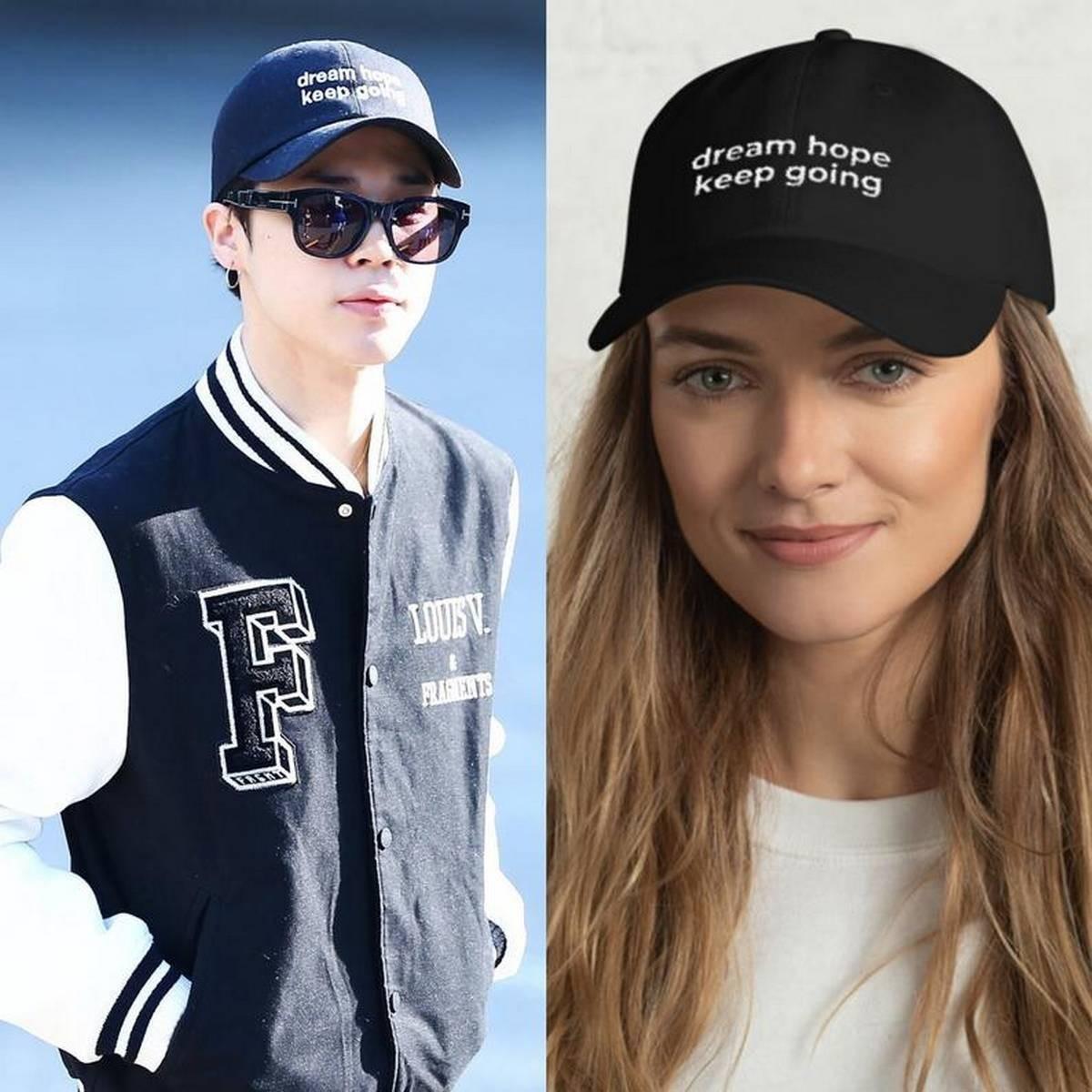 BTS Jimin Dream Hope Keep Going Cap for Unisex - Kpop Store Pakistan