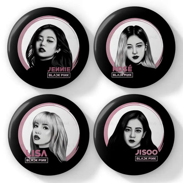 black pink badges member design kpop