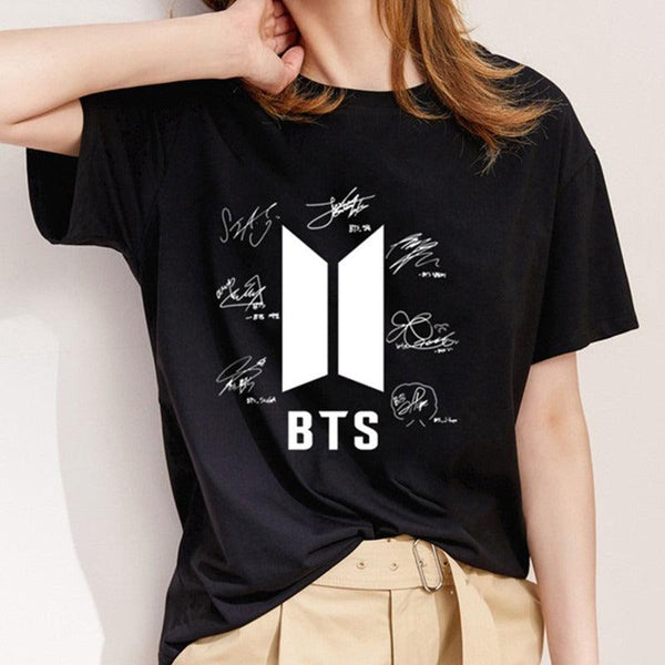 BTS Autograph Tshirt for Army Premium Quality - Kpop Store Pakistan