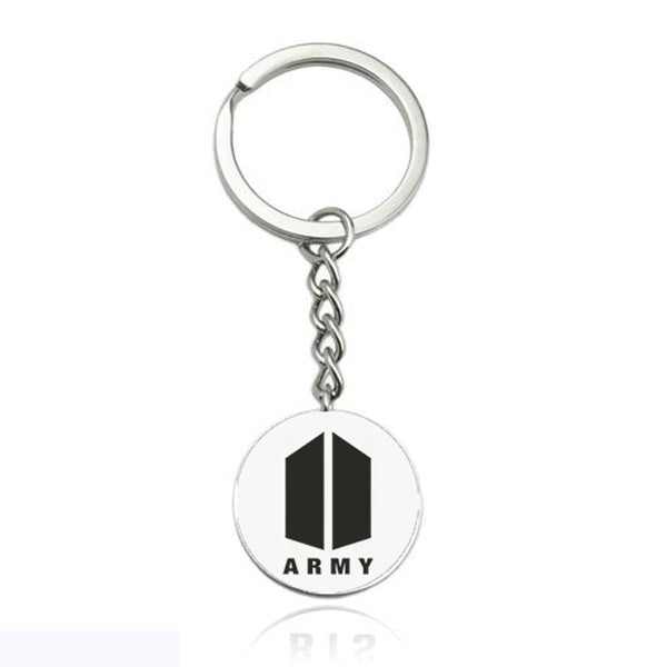BTS Army Keychain for Fan  Kpop Metallic with Logo - Kpop Store Pakistan