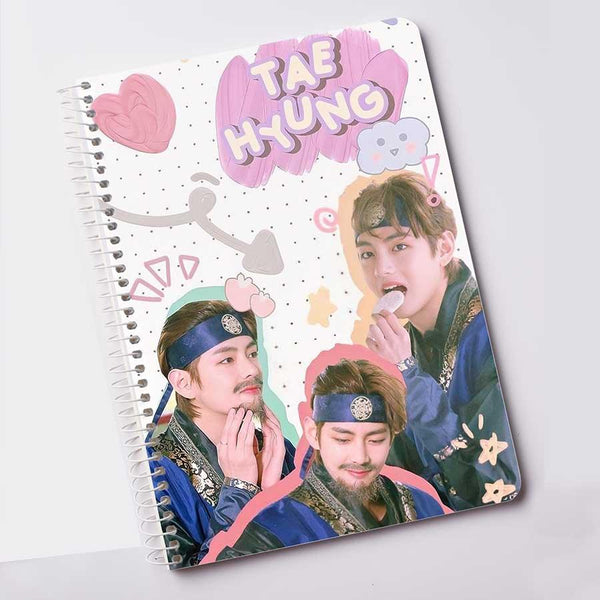 BTS Notebook V Member Kpop Kim Tae-hyung Diary Printed (A5) - Kpop Store Pakistan