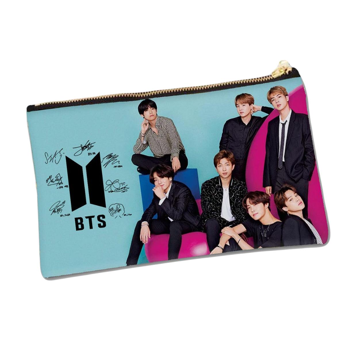 BTS Sign Pouch Blue Pink Design for Army KPOP Fans - Kpop Store Pakistan