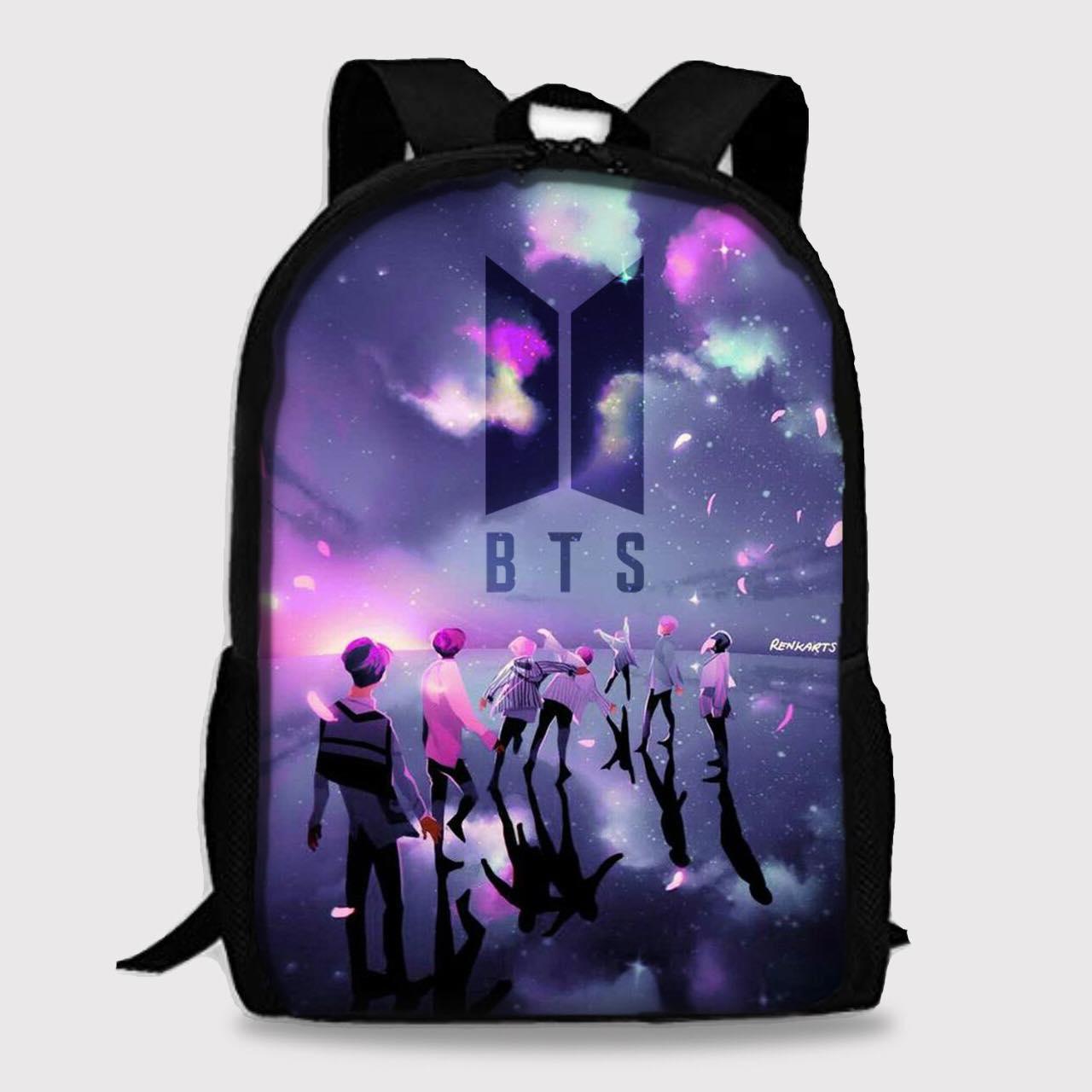 BTS Backpack for Army KPOP Members BT21 Bag (Digital Printed) - Kpop Store Pakistan