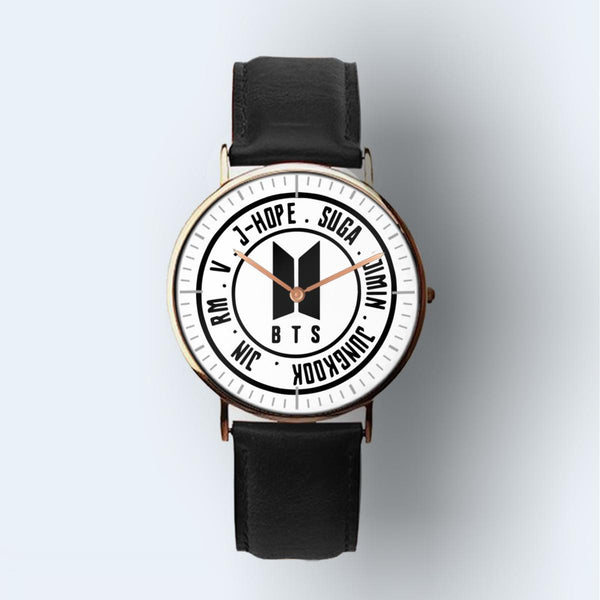 BTS Watch Jimin Suga Names Amazing Design Watch For Men & Women Wrist Watch - Kpop Store Pakistan