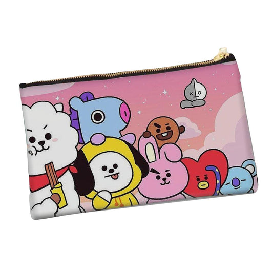 BTS BT21 Cartoon Design Pouch for BTS Army - Kpop Store Pakistan