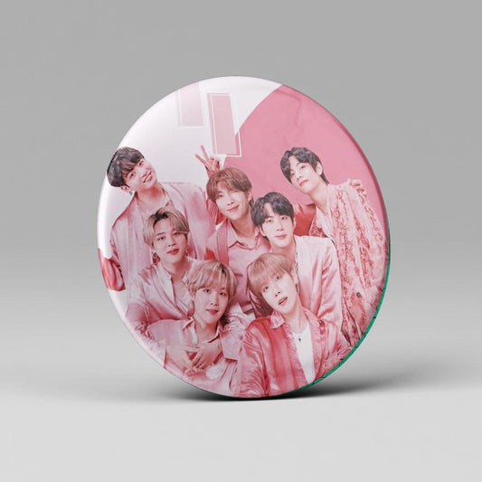 BTS Badge Army Cute Round Bantan Boy Character (1 Pc) - Kpop Store Pakistan