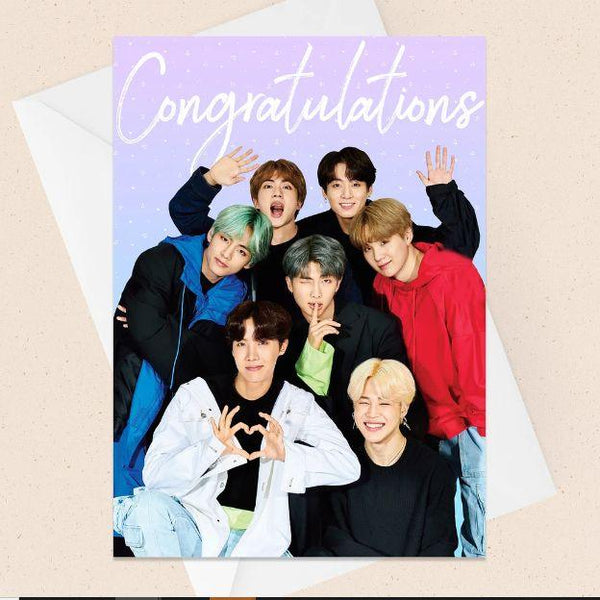 BTS Greeting Card for Army KPOP Fans BT21 Birthday Card - Kpop Store Pakistan