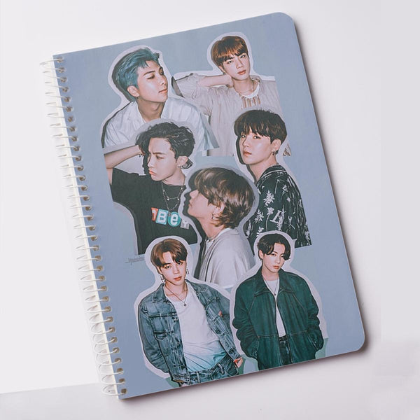 BTS Group Together Notebook Design Note pad Signature Printed (A5) - Kpop Store Pakistan