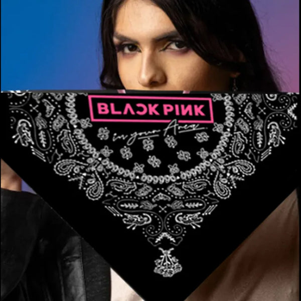 Blackpink Bandana for blink KPOP scarf headband neckband facemask (Silk Printed) - Kpop Store Pakistan