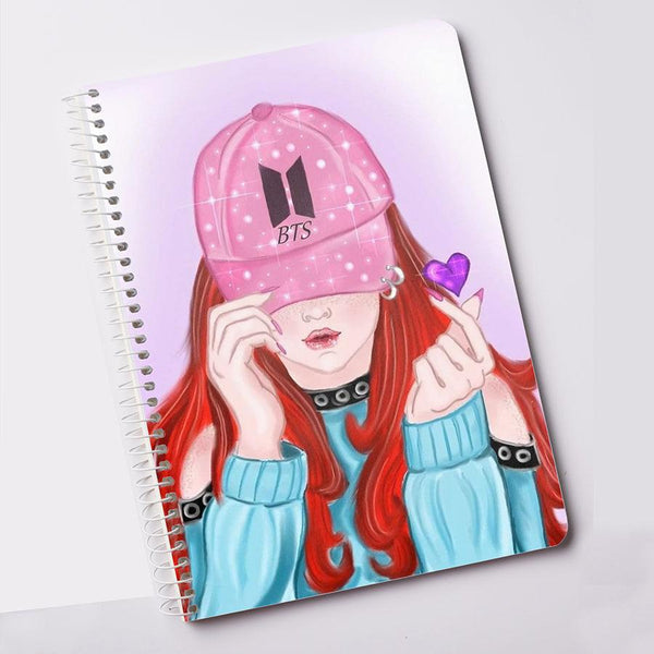 BTS Notebook for Cute Army Girl Kpop Notepad BT21 (A5) - Kpop Store Pakistan
